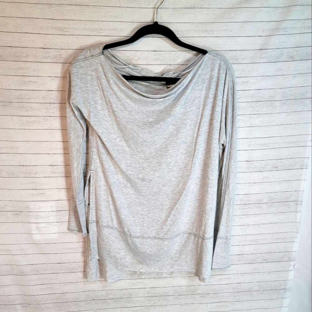 WE THE FREE GRAY SLUB LONG SLEEVE TEE, SZ SMALL